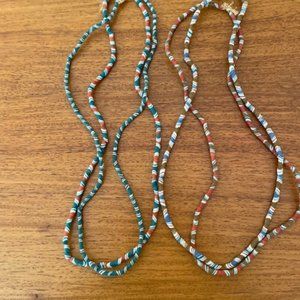 Ceramic beads from Africa -- bundle of 4 strands